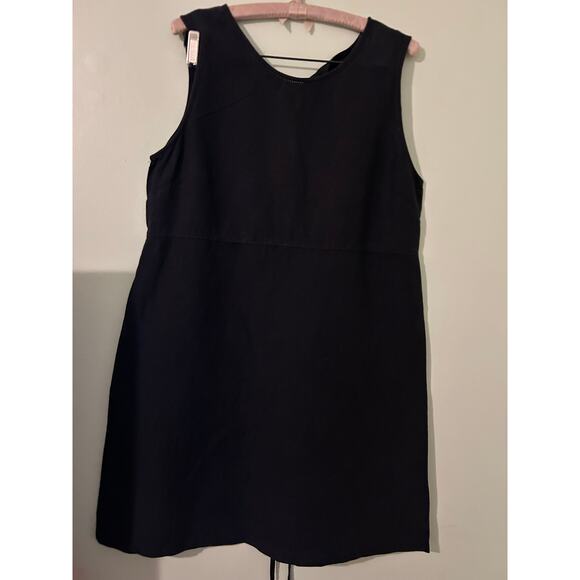Britches for Women Dresses & Skirts - Britches for Women Black Linen Blend Sleeveless Dress XL Vintage 90s Minimalist